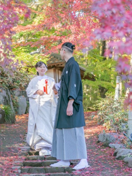 自然と歴史に包まれる祟禅寺で、和装フォトウェディングを