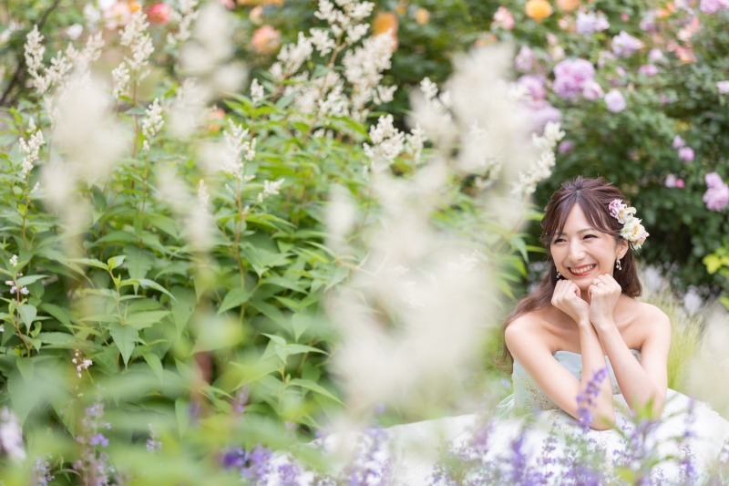 ドレスが映える!群馬の森でのフォトウェディング