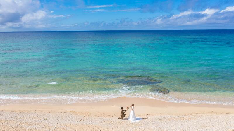 夏じゃない沖縄もこんなに素敵( ᎔˘꒳˘᎔)秋こそふたりだけのフォトウェディング