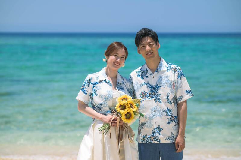 夏じゃない沖縄もこんなに素敵( ᎔˘꒳˘᎔)秋こそふたりだけのフォトウェディング