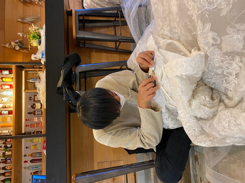 ドレスの公開までお楽しみに