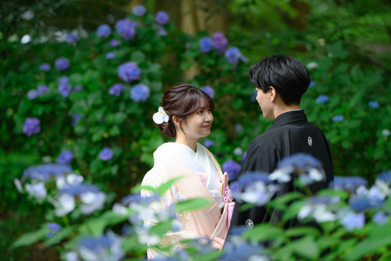 紫陽花の季節♪　鎌倉の古都らしさを彩る、期間限定フォトウエディングのご案内