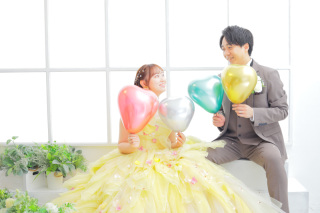 ドレスにタキシード