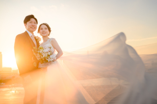 大桟橋撮影☆美しい夕日の中で✨