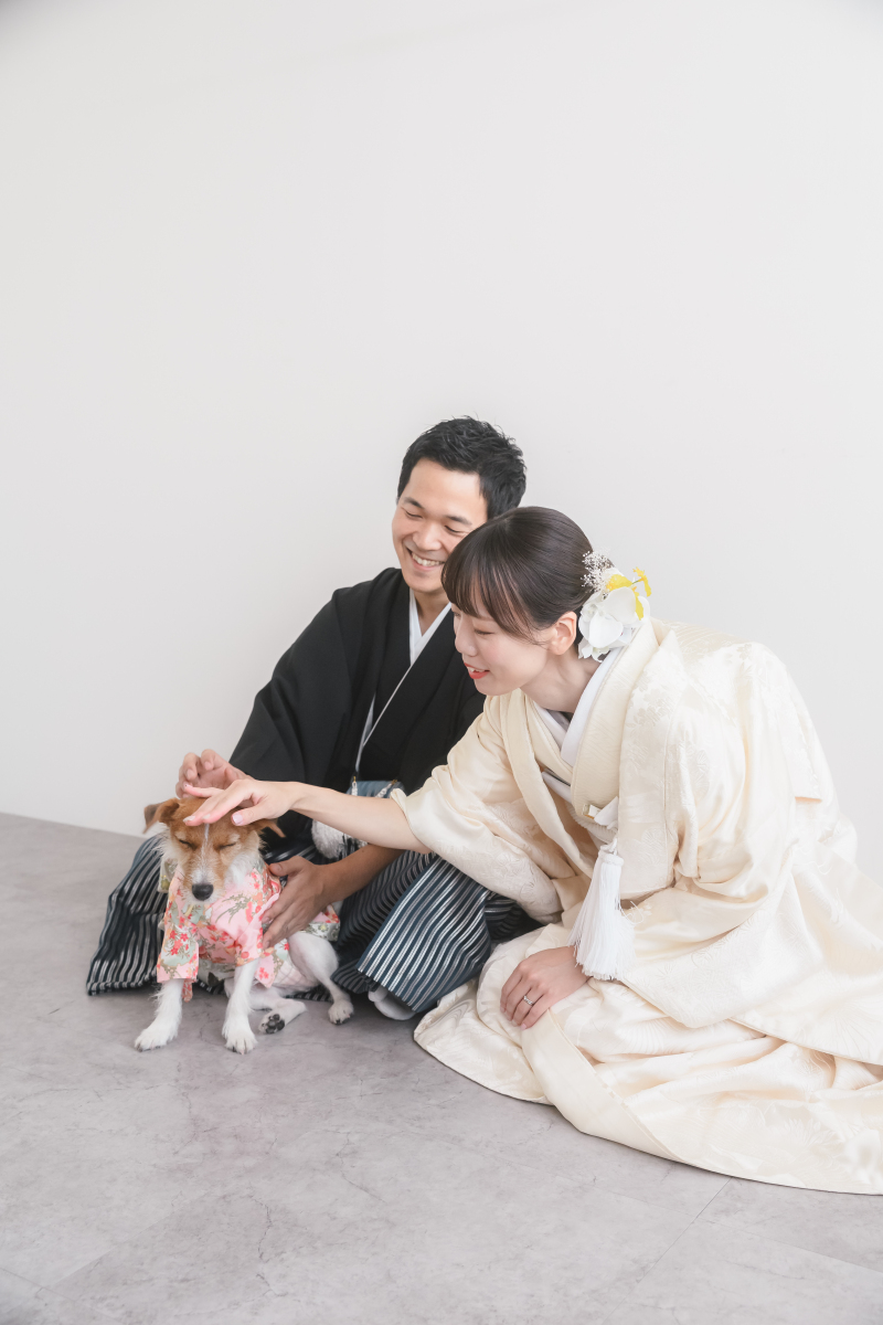 スタジオ撮影で大切な家族と一緒に♡