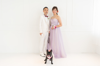 ワンちゃんと一瞬に撮影♪