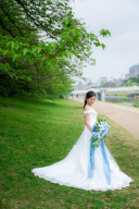 鴨川畔の素敵なドレス撮影