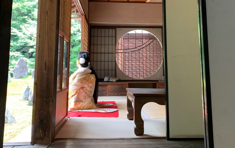 お庭で撮影☆