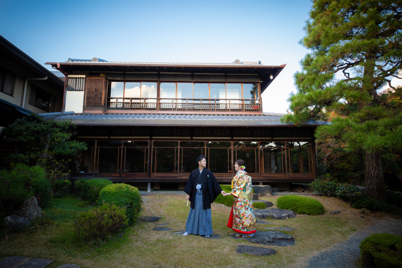 日本庭園の紅葉