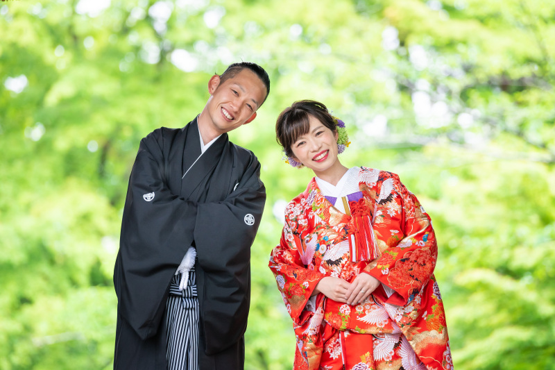 新緑シーズンはお寺で前撮り!