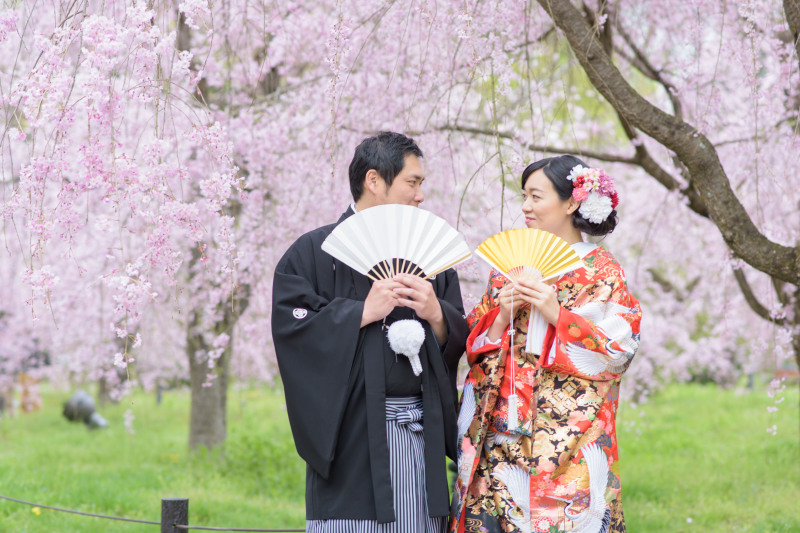 遅咲きの八重桜で前撮り！桜まだ間に合います。