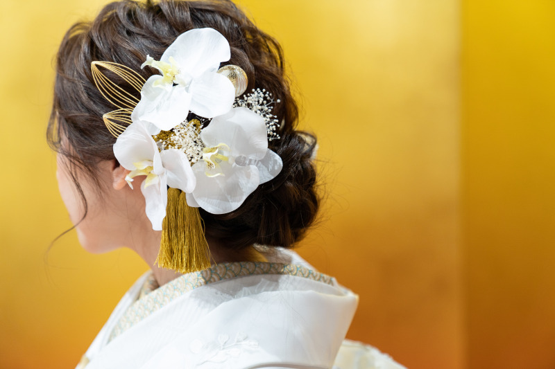 髪飾りのグレードアップもございます☆彡