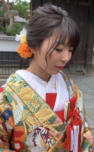 刺繍半衿でコーディネート★