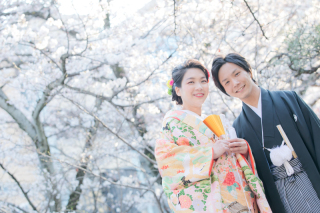 桜の名所大津市の神社で貸しきりフォト