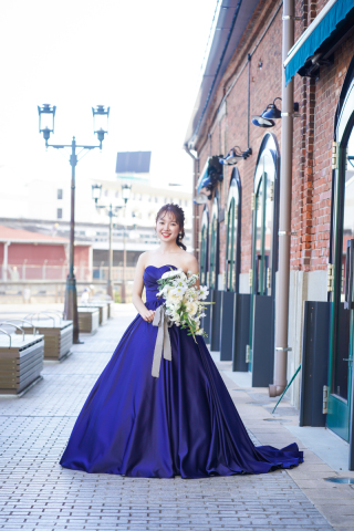 ☆ドレス紹介〜ネイビーサテンドレス〜☆