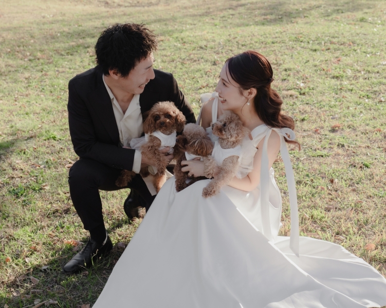 愛犬も大切な家族。一緒に叶えるウェディングフォト♪