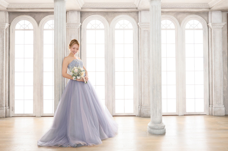 淡く重なるブルーがキレイ♡カラードレス紹介