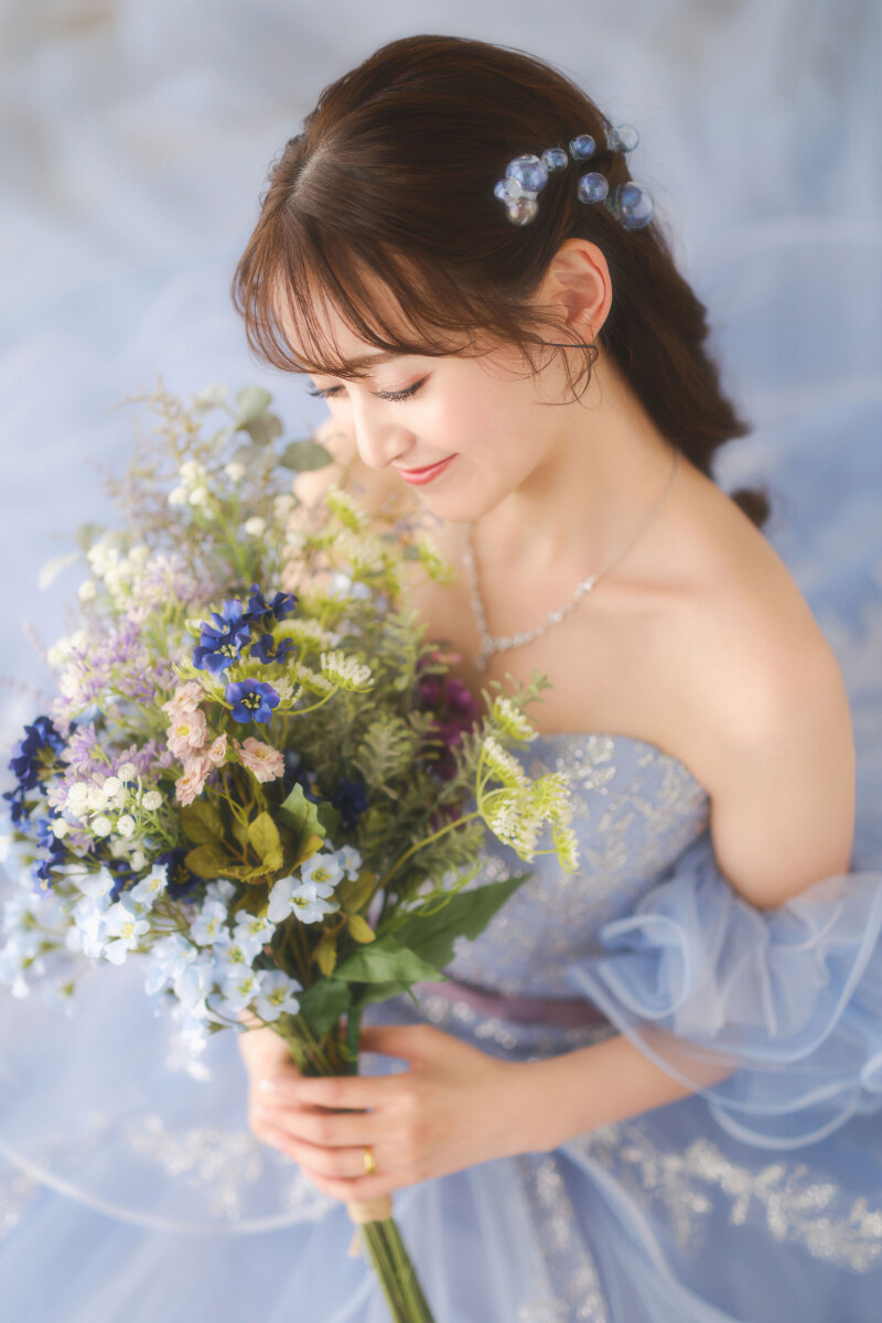 透明感たっぷり♡Lulu felice × eggfilmのブルードレス