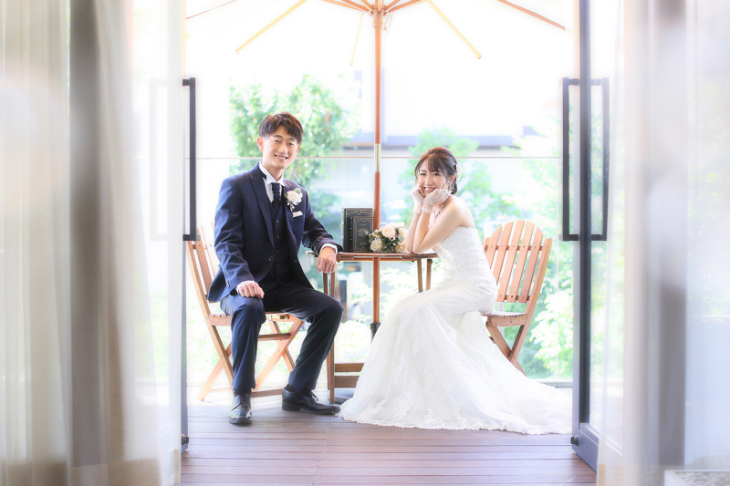 開放感のある室内テラスで撮影ができます!