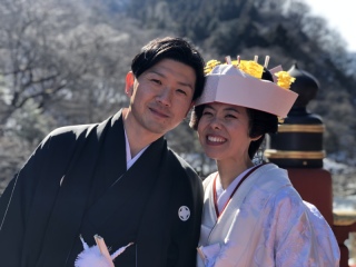 縁結びの神様　日光二荒山神社で誓う仲良し４世代家族の結婚式＆ロケーションフォト♪