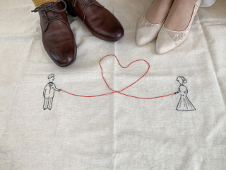 お二人らしさ全開の撮影小物と