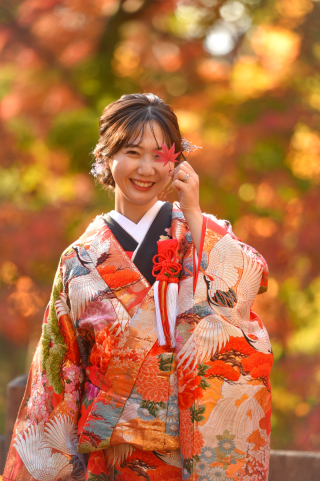 思い出の振袖で和装撮影。