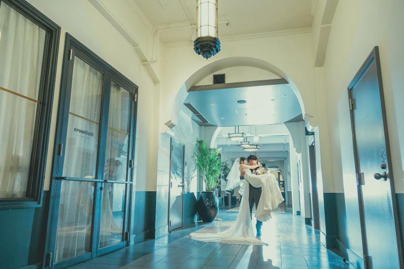 回廊で幻想的なお写真を