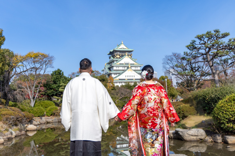 秋色に染まる大阪城公園