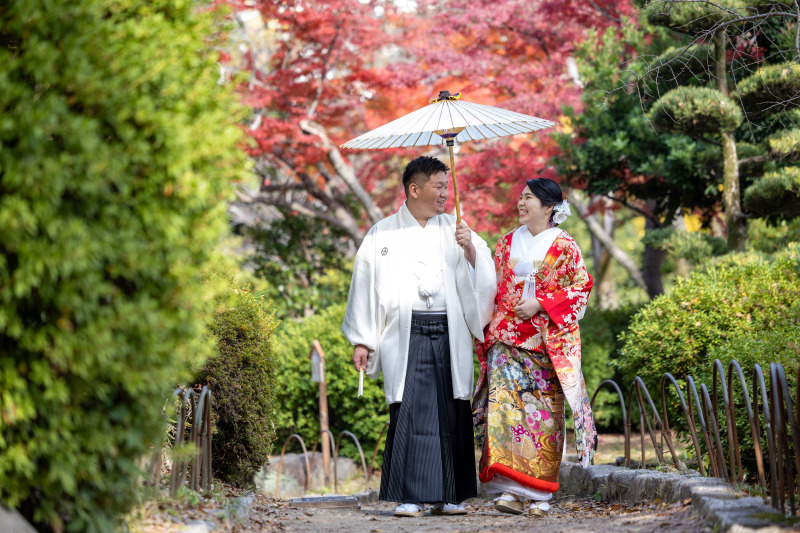 秋の紅葉フォトウェディング