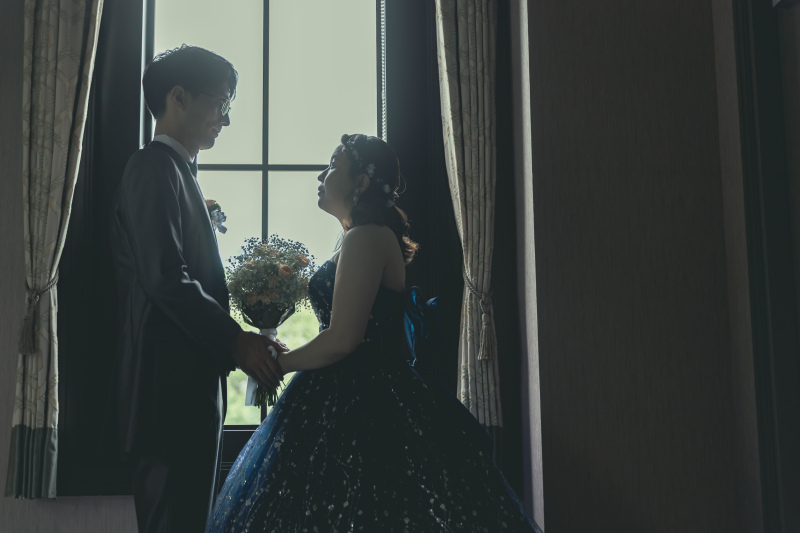 ブーケとともに過ごすフォトウェディング
