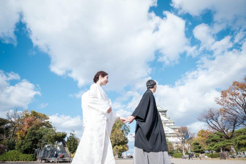 紅葉に囲まれて
