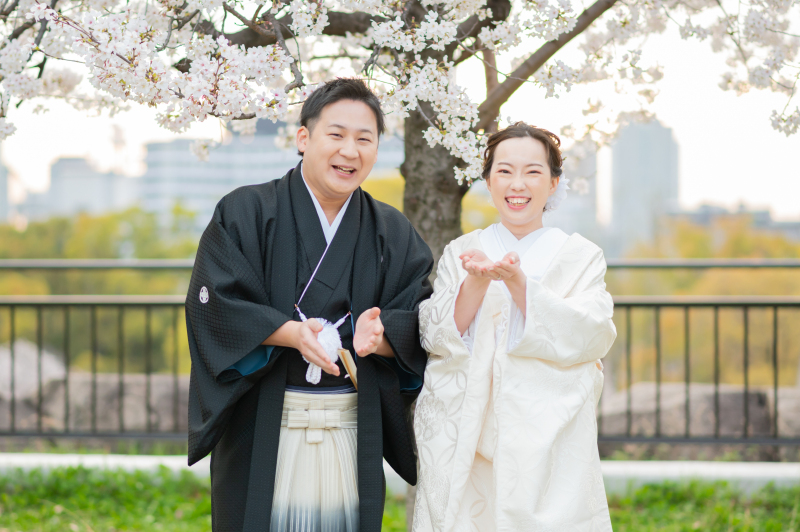 今しか撮れない！を撮影する春の桜フォトウェディング