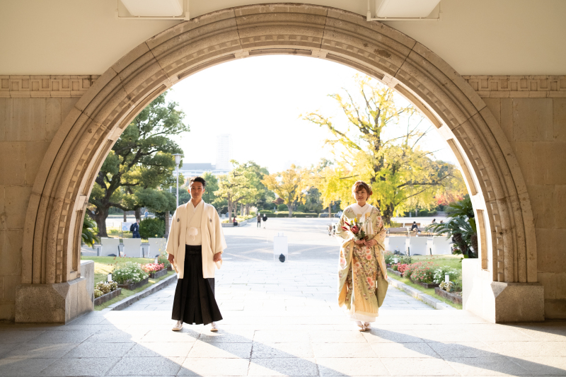 夕暮れと紅葉