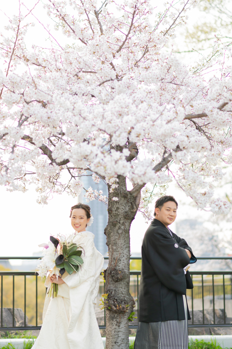 今しか撮れない！を撮影する春の桜フォトウェディング