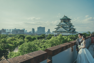 大阪城と一緒に