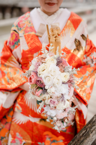 着物に合わせるステキな花束☆色打掛編