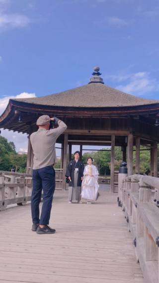 奈良　浮見堂でロケ撮影♪