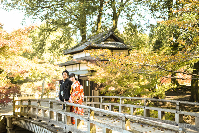 紅葉×色打掛 鮮やかな色使い♡