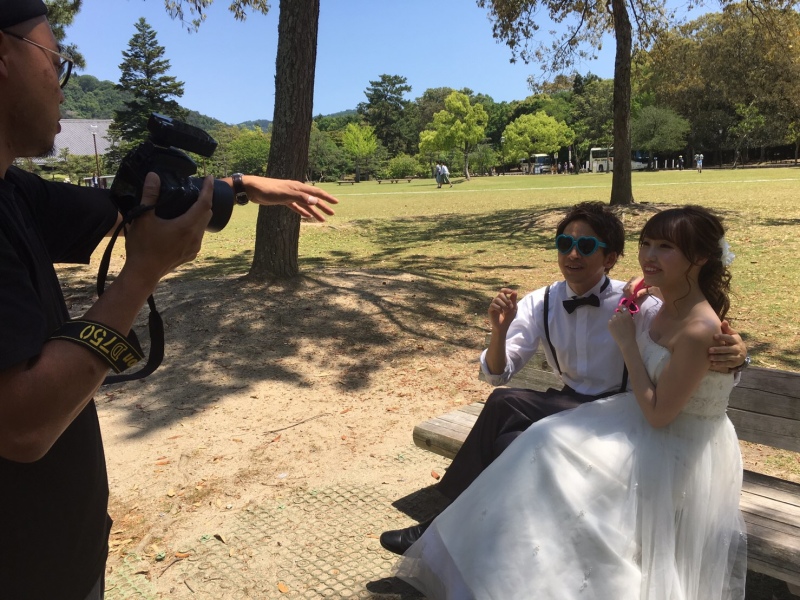 奈良でドレスのロケ撮影に♡