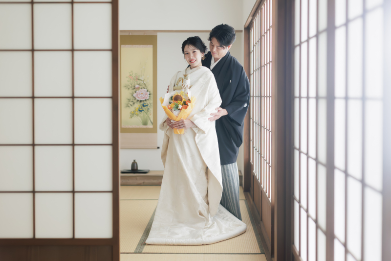 和装屋内庭園で夏も涼しく撮影！