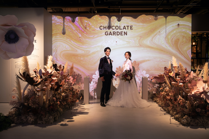 結婚写真×フラワーアート空間