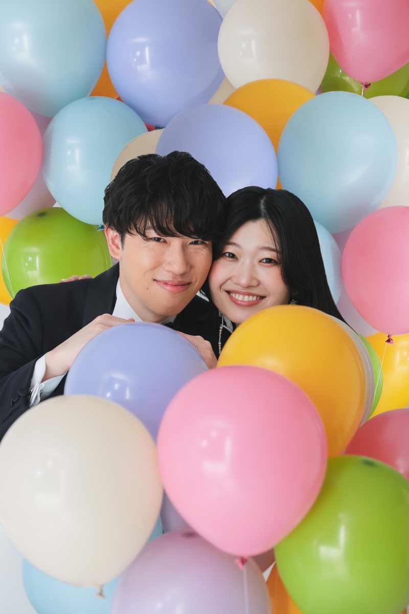 風船を使って韓国風フォト♪