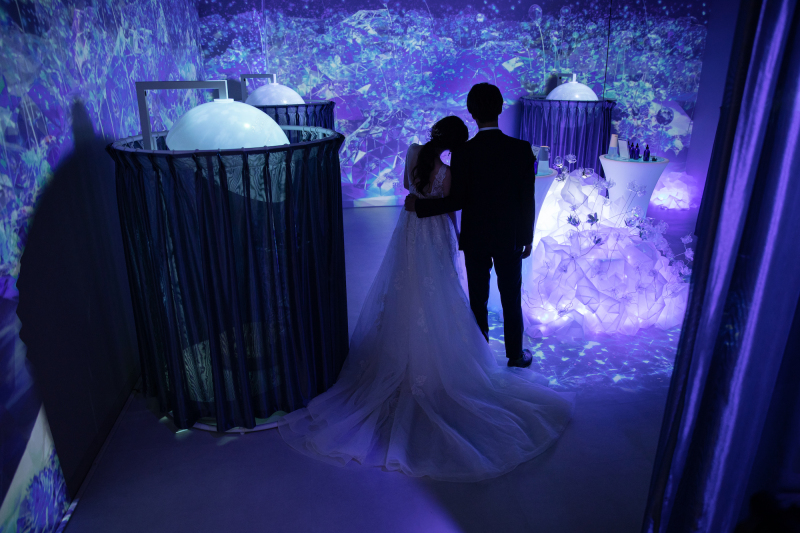 結婚写真×フラワーアート空間