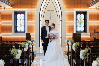 鳳鳴館のチャペルで式の流れを撮影！