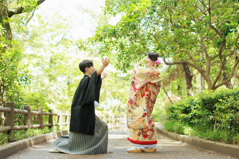 綺麗な緑の中で和装撮影しませんか?