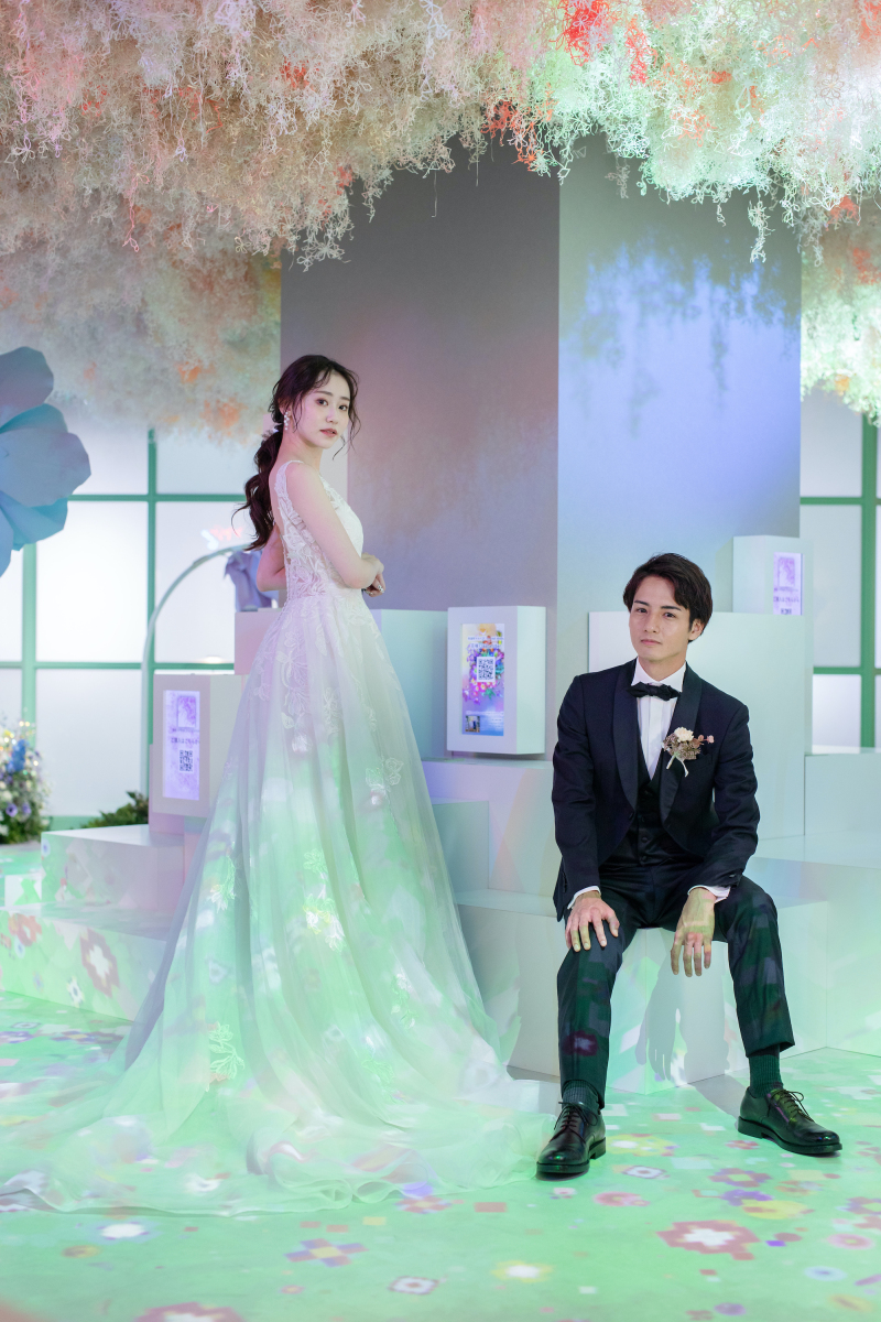 結婚写真×フラワーアート空間