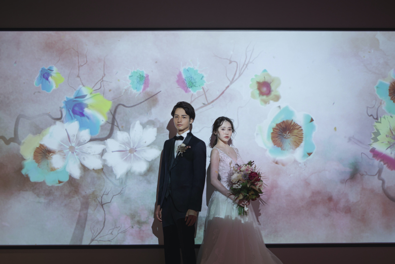 結婚写真×フラワーアート空間