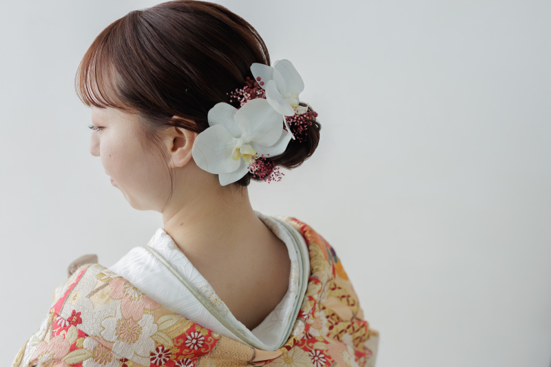 胡蝶蘭ヘアアレンジ