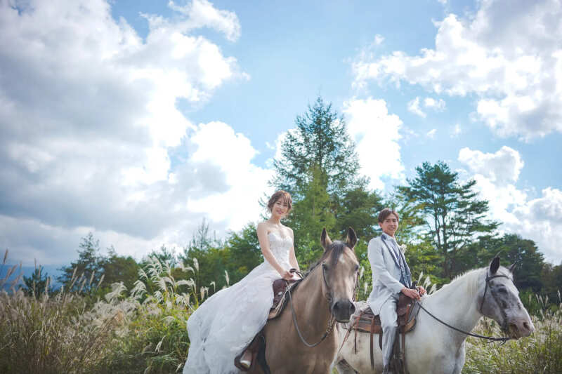 【富士店乗馬プランのご紹介】乗馬をしながら富士山との撮影も！