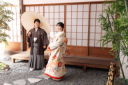 和装は屋内庭園で！